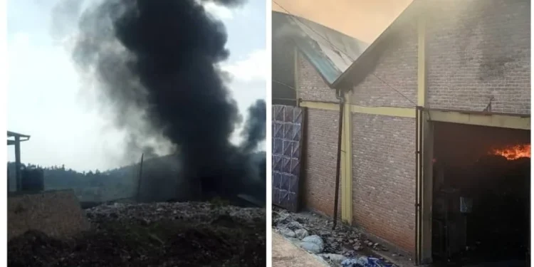 Huye: Ikimoteri cyafashwe n’inkongi y’umuriro kuyizimya bisaba imbaraga zidasanzwe