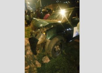 Imwe mu modoka ikora mu nzego za leta hano mu Rwanda yakoze impanuka